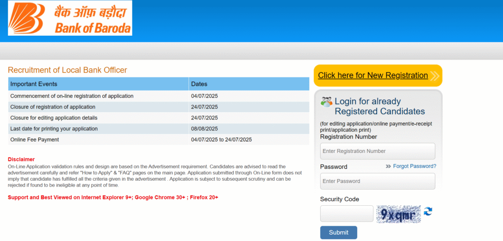 BOB LBO 2025 Application Process
